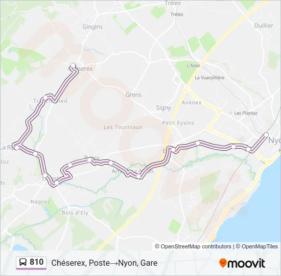 810 Bus Line Map