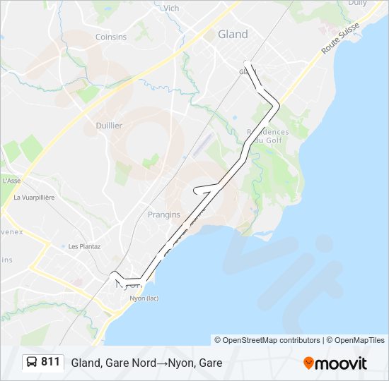 811 Bus Line Map