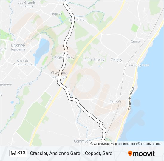 813 Bus Line Map