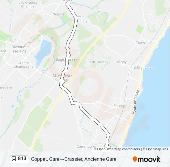 813 Bus Line Map