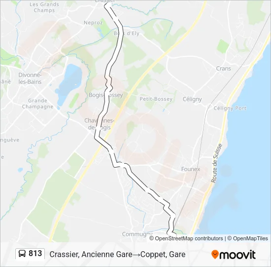 813 Bus Line Map