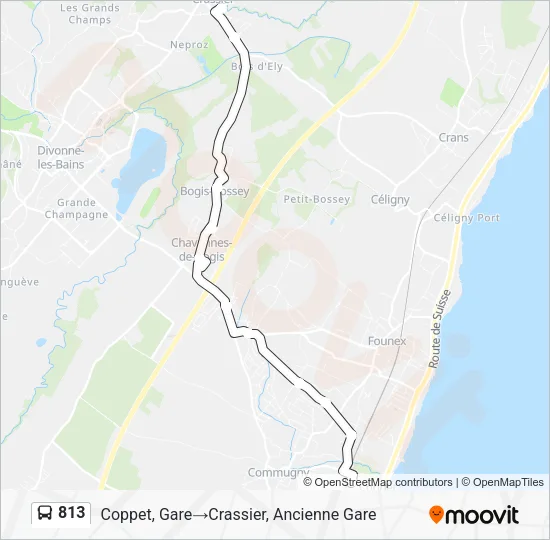 813 Bus Line Map