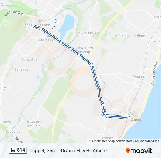 814 Bus Line Map