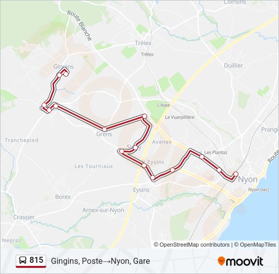 815 Bus Line Map