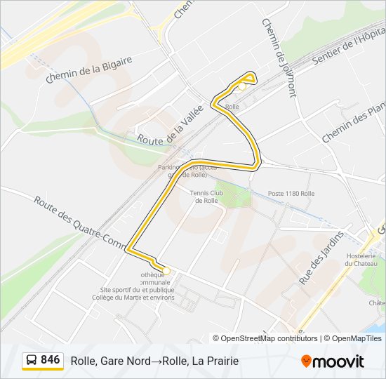 846 Bus Line Map