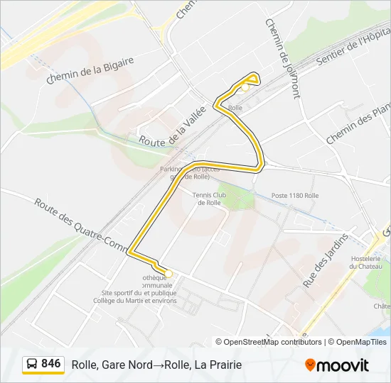 846 Bus Line Map
