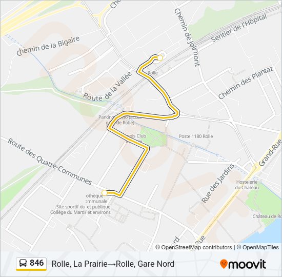 846 Bus Line Map