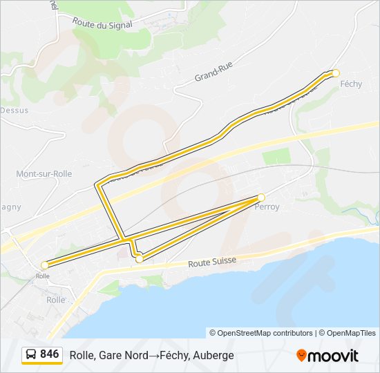 846 Bus Line Map