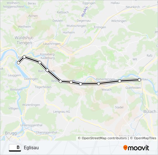 B Route: Schedules, Stops & Maps - Eglisau (Updated)