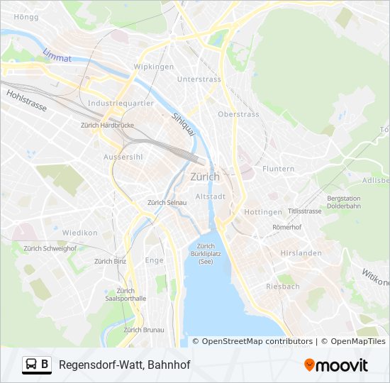 b Route: Schedules, Stops & Maps - Regensdorf-Watt, Bahnhof (Updated)