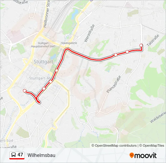 47 Bus Line Map