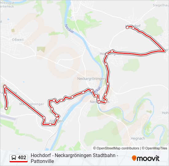 402 bus Line Map