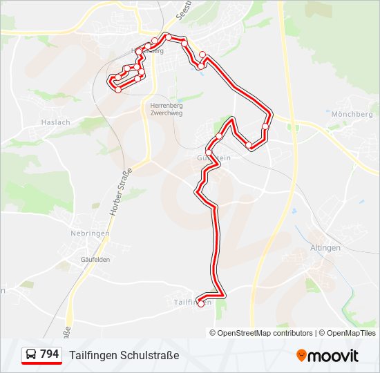 794 bus Line Map