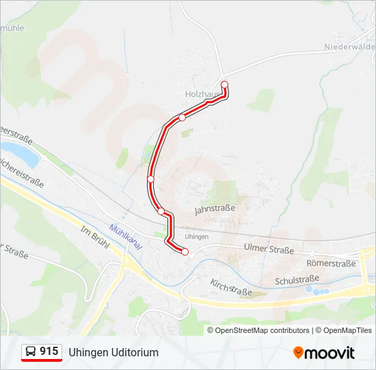 915 Bus Line Map