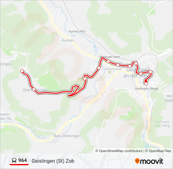 964 Bus Line Map
