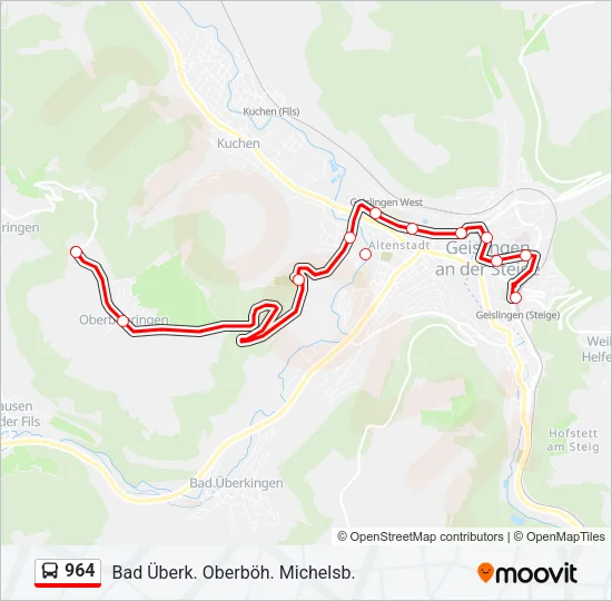 964 Bus Line Map