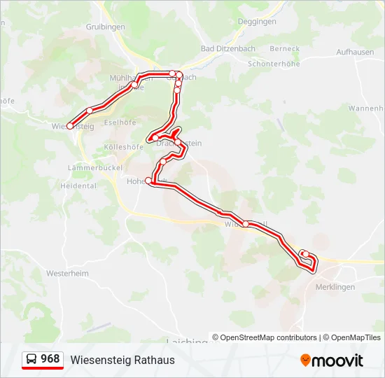 968 Bus Line Map