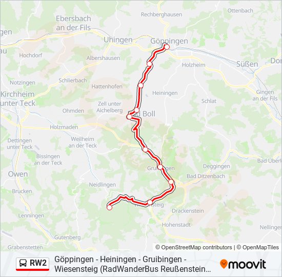 RW2 bus Line Map