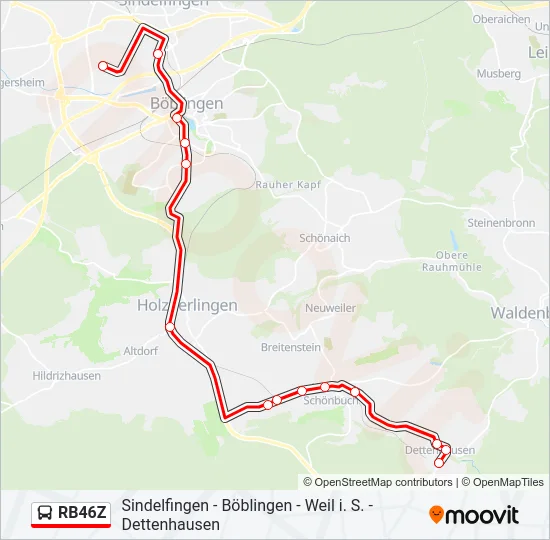 RB46Z Bus Line Map