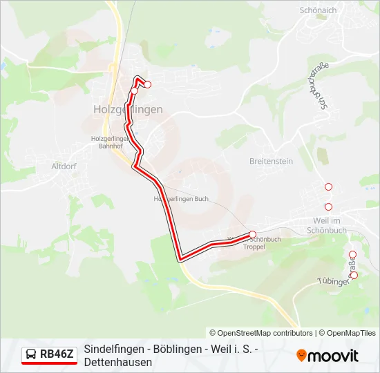 RB46Z Bus Line Map