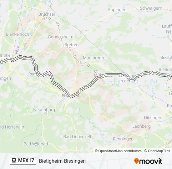 MEX17 Train Line Map