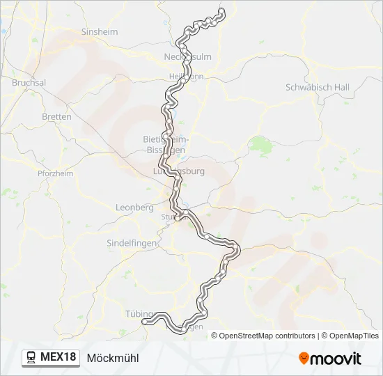 MEX18 Train Line Map