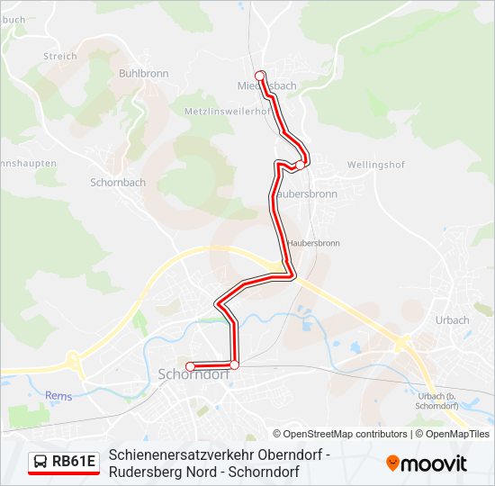 RB61E Bus Line Map