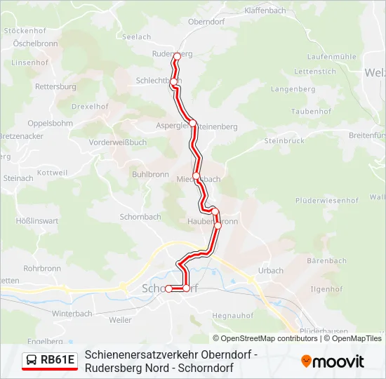 RB61E Bus Line Map