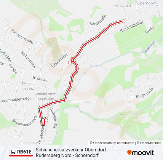RB61E Bus Line Map