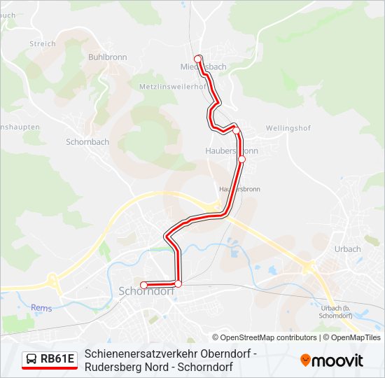 RB61E Bus Line Map