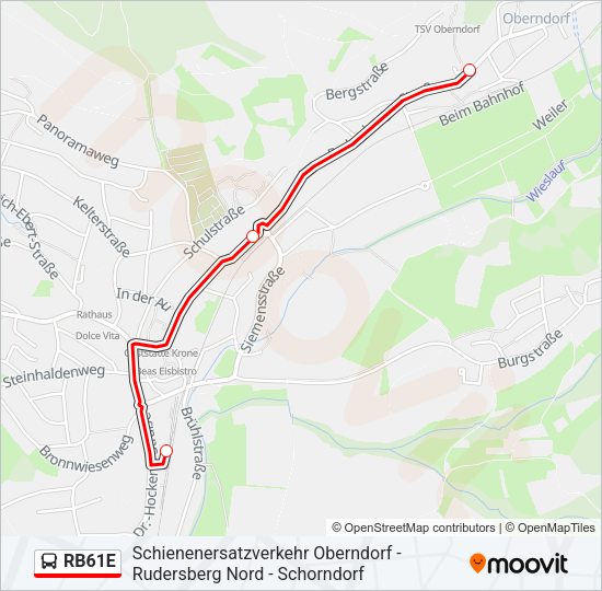 RB61E Bus Line Map