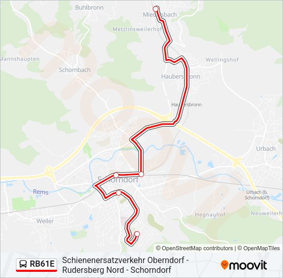 RB61E Bus Line Map