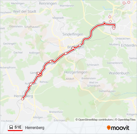 S1E bus Line Map