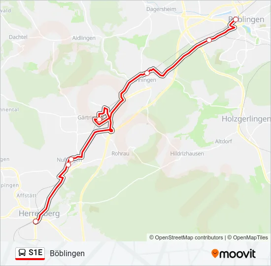 S1E Bus Line Map
