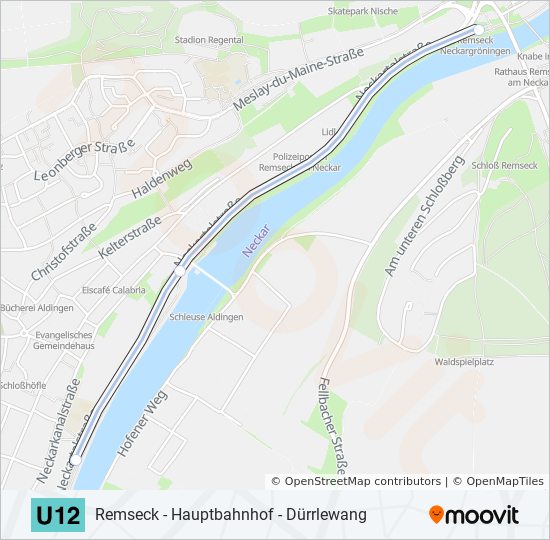 Метро U12: карта маршрута