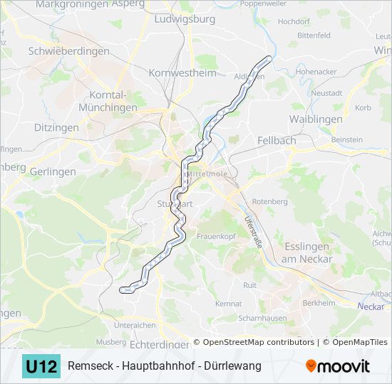 U12 subway Line Map