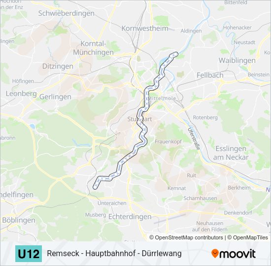 U12 Subway Line Map