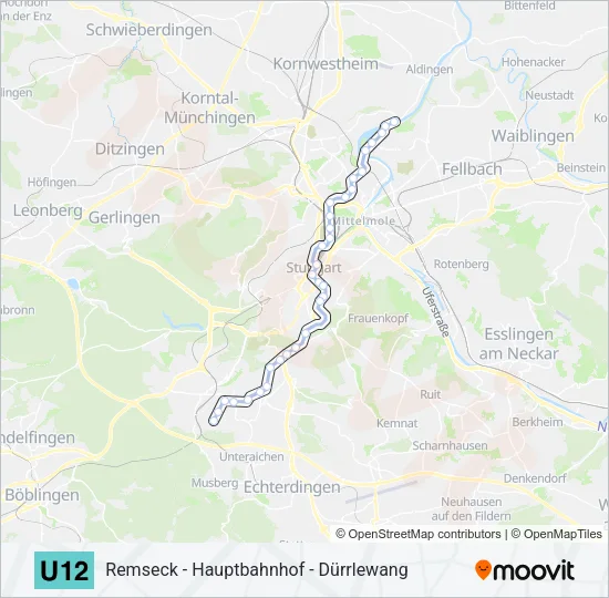 U12 Subway Line Map
