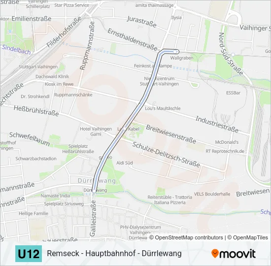 U12 Subway Line Map