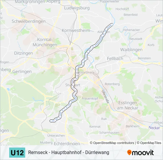 U12 Subway Line Map