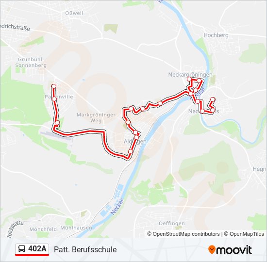 402A bus Line Map