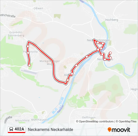 Buslinie 402A Karte