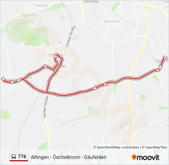 776 Bus Line Map