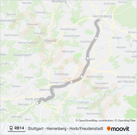 RB14 Train Line Map