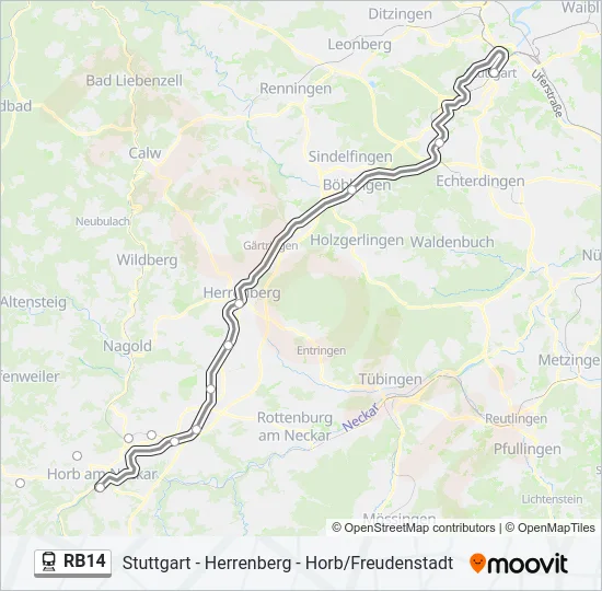 RB14 Train Line Map