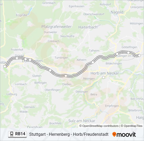 RB14 Train Line Map