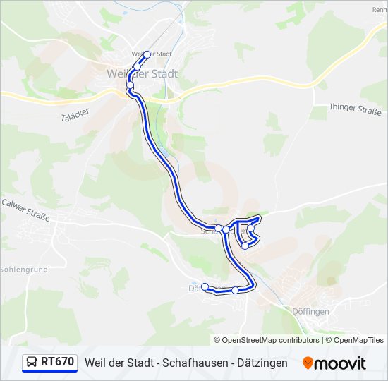 RT670 bus Line Map