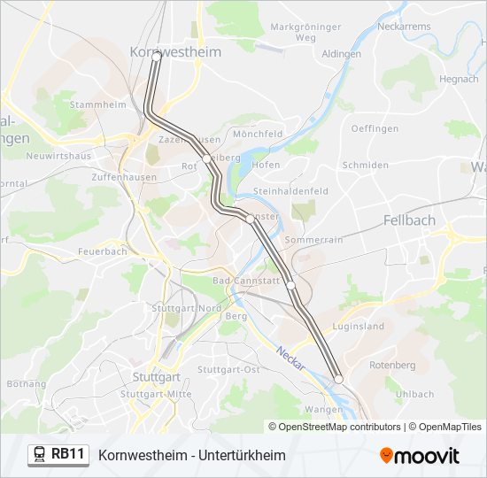 RB11 train Line Map