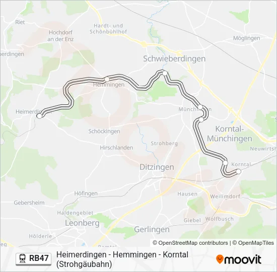 RB47 Train Line Map
