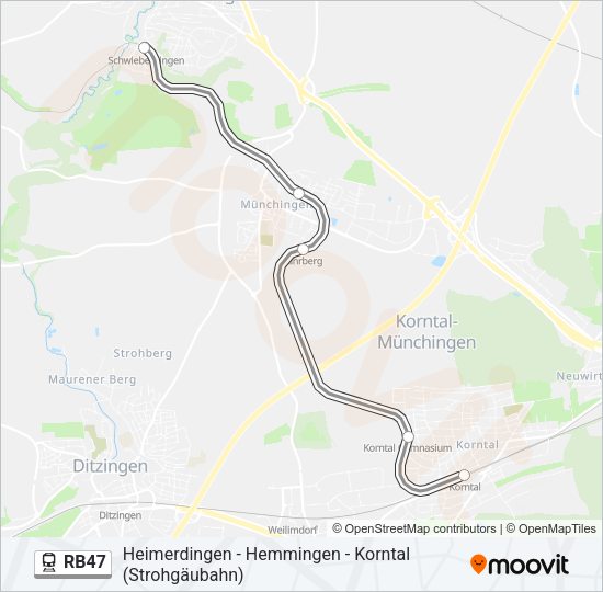 RB47 Train Line Map
